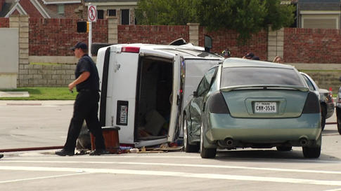 Ten Children Hurt After Driver Runs Red Light, Flips Minivan