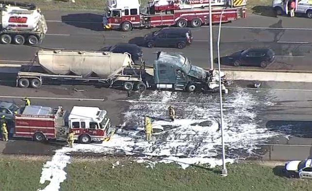 18 wheeler SH183 crash