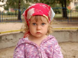 child alone in playground