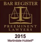 Bar Register Preeminent Lawyers - 2015 Martindale Hubbell